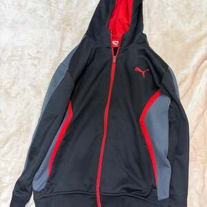 Puma Cell Men's Black & Red Full-Zip Activewear Hoodie
